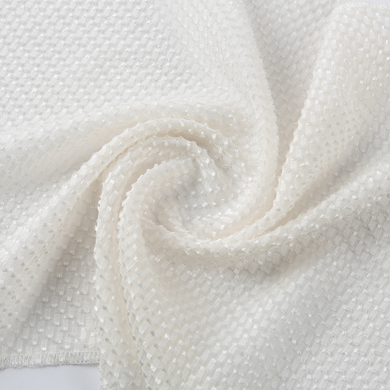 桑蠶絲與人造棉交織,特色小提花真絲面料SR48508,輕柔舒適品質高,適合做高級品牌時裝